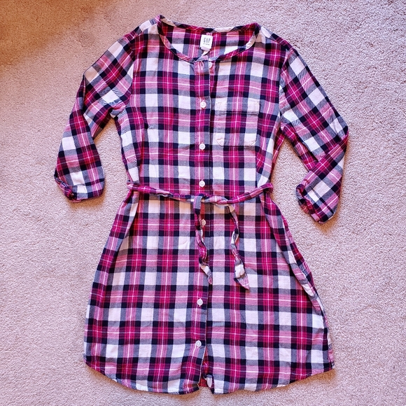 girls flannel shirt dress